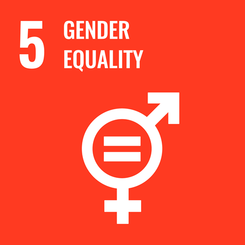 UN Sustainable Development Goal 5: Gender equality logo.